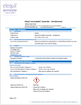 Elequil Aromatabs REF 370 SDS